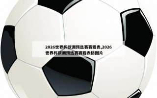 2026世界杯欧洲预选赛赛程表,2026世界杯欧洲预选赛赛程表格图片